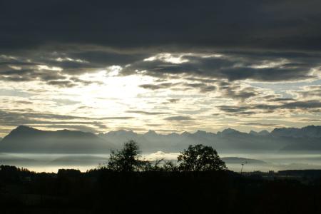 Aussicht Voralpen Archehof Neuhof