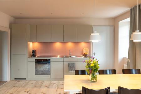 Essbereich Ferienwohnung Chasa Fent Sent